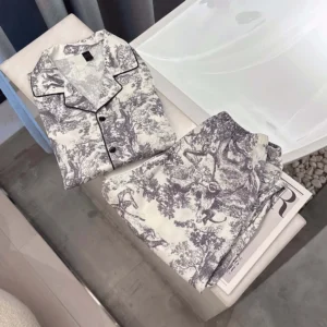 Dior Men Chez Moi Short-Sleeved Silk Pajama Set