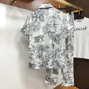 Dior Men Chez Moi Short-Sleeved Silk Pajama Set