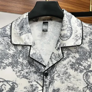 Dior Men Chez Moi Short-Sleeved Silk Pajama Set