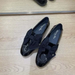 Dior Women Diorissimo Loafer Black Patent Calfskin and Grosgrain