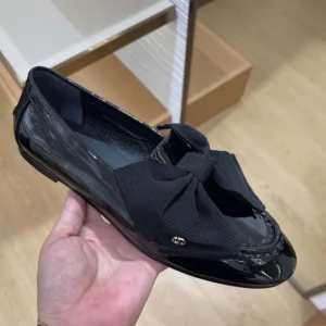 Dior Women Diorissimo Loafer Black Patent Calfskin and Grosgrain