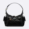 Dior Women Medium D-Dream Bag Black Macrocannage Lambskin