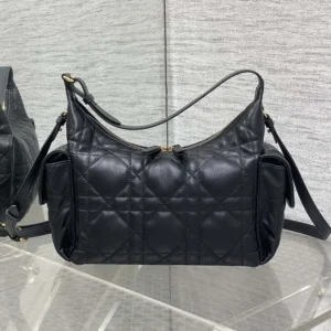 Dior Women Medium D-Dream Bag Black Macrocannage Lambskin