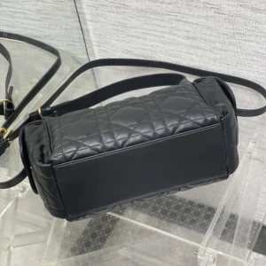 Dior Women Medium D-Dream Bag Black Macrocannage Lambskin