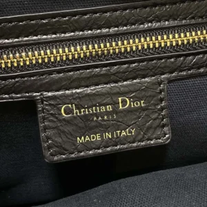 Dior Women Medium Grand Tour Bowling Bag Black Crinkled Calfskin