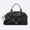 Dior Women Medium Grand Tour Bowling Bag Black Crinkled Calfskin