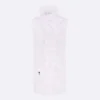 Dior Women Sleeveless Blouse with Removable Ruched Collar White Cotton Poplin