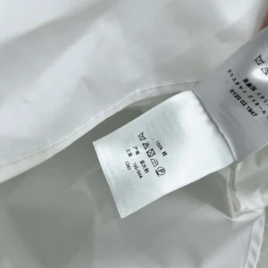 Dior Women Sleeveless Blouse with Removable Ruched Collar White Cotton Poplin