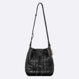 Dior Women Small D-Motion Bag Black Macrocannage Lambskin