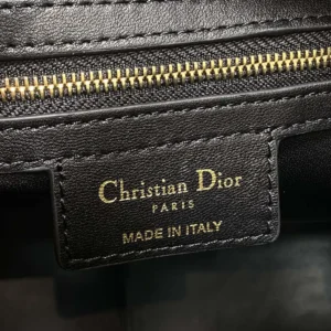 Dior Women Small D-Motion Bag Black Macrocannage Lambskin