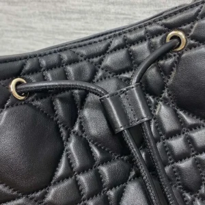 Dior Women Small D-Motion Bag Black Macrocannage Lambskin
