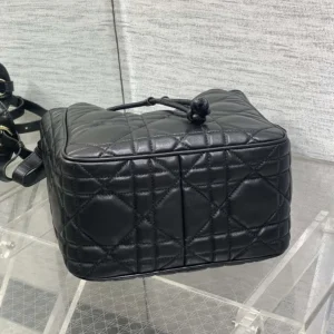 Dior Women Small D-Motion Bag Black Macrocannage Lambskin