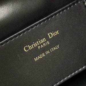 Dior Women Small Dior Caro Backpack Black Tweed with White Cannage Motif
