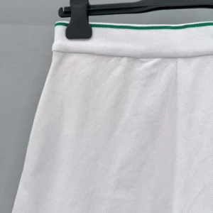 Dior Women Vibe Skort White Cotton Jersey with Pine Green Dior Graphique Motif