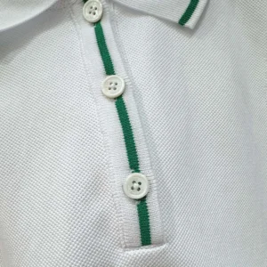 Dior Women Vibe Sleeveless Polo Shirt White Cotton Jersey with Pine Green Dior Graphique Motif