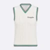 Dior Women Vibe Sweater Vest Ecru, Black and Pine Green Cotton and Silk Cable Knit