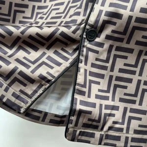 Fendi Women FF Short-Sleeved Silk Pajama Set