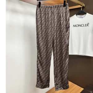 Fendi Women FF Short-Sleeved Silk Pajama Set