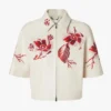 Fendi Women White Inlaid Leather Jacket FPJ885AVA0F1SAW