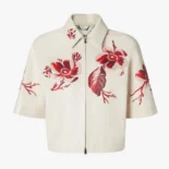 Fendi Women White Inlaid Leather Jacket FPJ885AVA0F1SAW