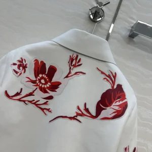 Fendi Women White Inlaid Leather Jacket FPJ885AVA0F1SAW