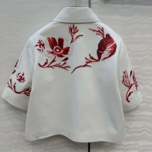 Fendi Women White Inlaid Leather Jacket FPJ885AVA0F1SAW