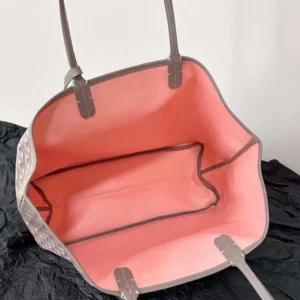 Goyard Women Saint Louis GM Bag-Grey/Pink STLEFLGMLTY44CL61P