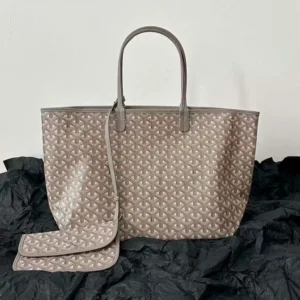 Goyard Women Saint Louis GM Bag-Grey/Pink STLEFLGMLTY44CL61P
