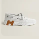 Hermes Men Ketch Sneaker in Deerskin-White H251919ZH90430