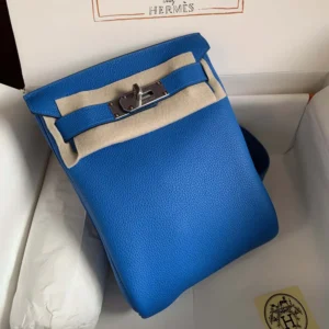 Hermes Unisex Hac A Dos PM Backpack-Blue H083589
