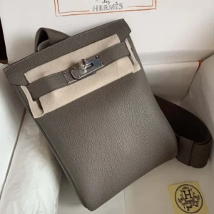 Hermes Unisex Hac A Dos PM Backpack-Gray H083589CK8F