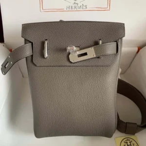 Hermes Unisex Hac A Dos PM Backpack-Gray H083589CK8F