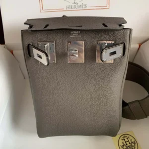 Hermes Unisex Hac A Dos PM Backpack-Gray H083589CK8F