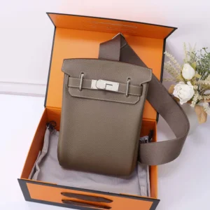 Hermes Unisex Hac A Dos PM Backpack-Grey H083589CK18