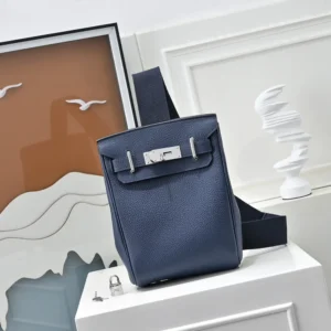 Hermes Unisex Hac A Dos PM Backpack-Navy H083589
