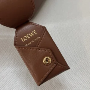Loewe Unisex Small Featherlight Puzzle Bag in Nappa Lambskin-Brown