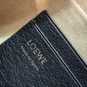 Loewe Unisex Small Pebble Messenger Bag in Supple Grained Calfskin-Black