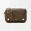 Loewe Unisex Small Pebble Messenger Bag in Supple Grained Calfskin-Brown