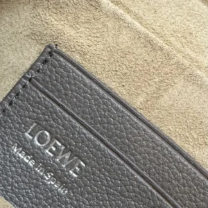 Loewe Unisex Small Pebble Messenger Bag in Supple Grained Calfskin-Brown