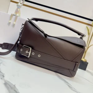 Loewe Unisex Small Puzzle Biker Bag in Shiny Calfskin IDA510S21XC7