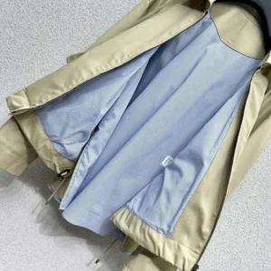 Loewe Women Hooded Parka in Cotton-Beige IDS359Y02XEI