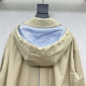 Loewe Women Hooded Parka in Cotton-Beige IDS359Y02XEI