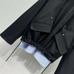 Loewe Women Hooded Parka in Cotton-Black IDS359Y02XEI