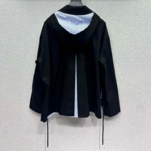 Loewe Women Hooded Parka in Cotton-Black IDS359Y02XEI
