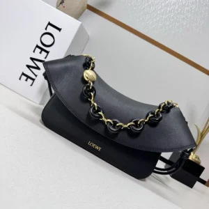 Loewe Women Medium Ola Bag in Smooth Calfskin-Black
