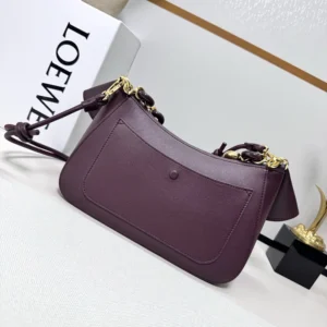 Loewe Women Medium Ola Bag in Smooth Calfskin-Dark Burgundy
