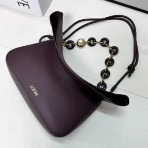 Loewe Women Medium Ola Bag in Smooth Calfskin-Dark Burgundy