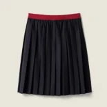 Loewe Women Pleated Pinstripe Midi Skirt MG2530174X