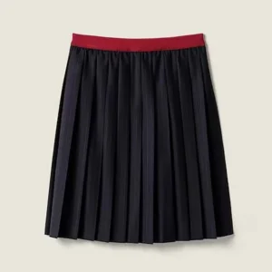 Loewe Women Pleated Pinstripe Midi Skirt MG2530174X