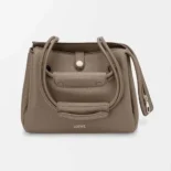 Loewe Women Small Madrid Bag in Supple Grained Calfskin-Dark Green